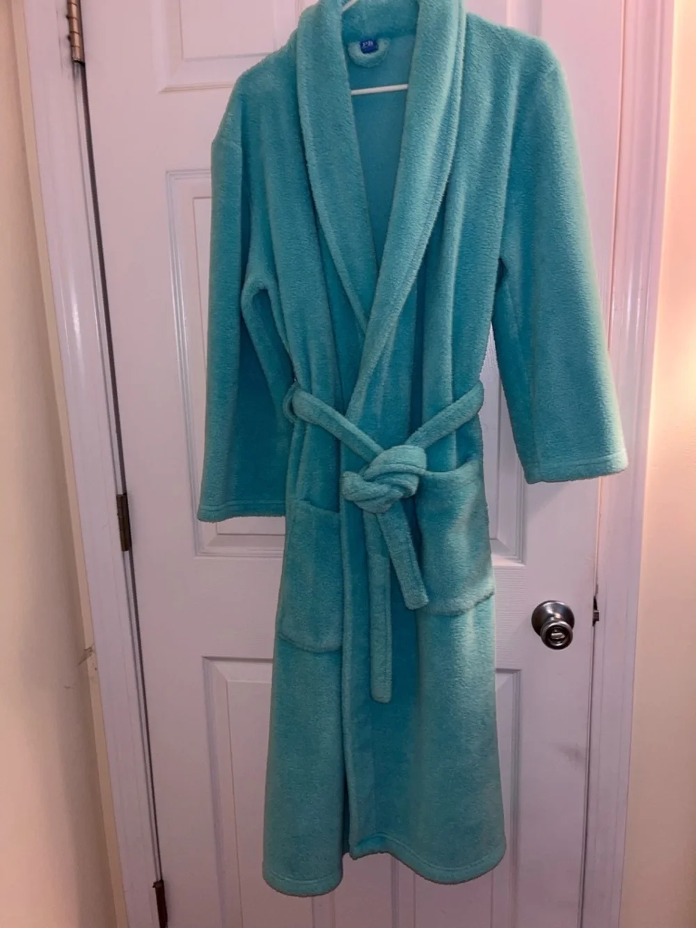 Pottery Barn Teen Plush Teal Bath Robe